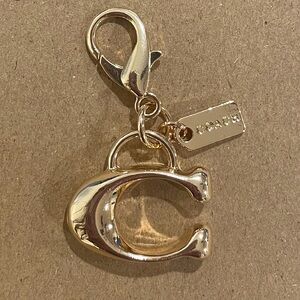 Coach Gold-tone 'C' Logo Charm